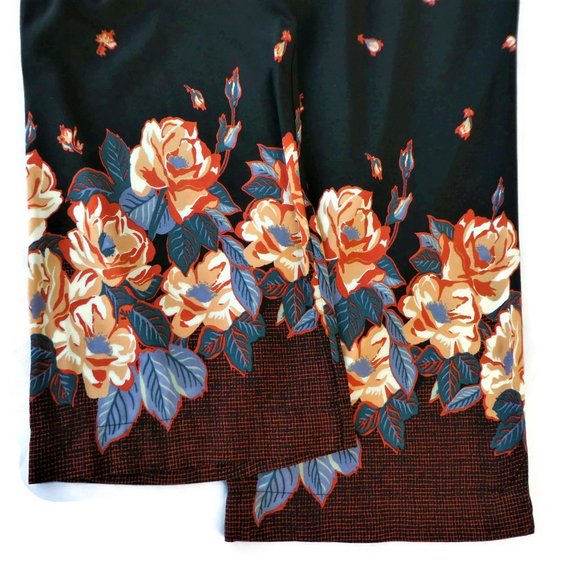 Ett Twa Trouser Pants Wide Leg Crop Floral Elastic Waistband Pull On Boho S - Picture 7 of 12